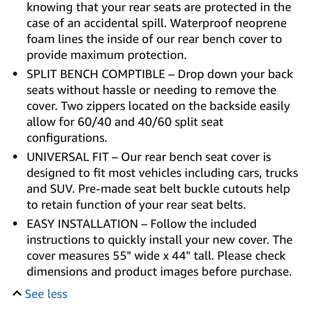Motortrend seat cover - Picture 5 of 5